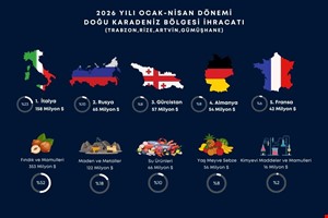 DOĞU KARADENİZ İHRACATI YÜKSELİŞTE: İLK 4 AYDA %16 ARTIŞLA 678,2 MİLYON DOLARLIK İHRACAT